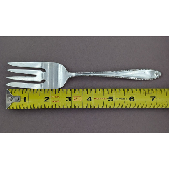 Alvin Southern Charm Sterling Silver Cold Meat Serving Fork 7-1/4" No Mono 54g - Picture 7 of 8